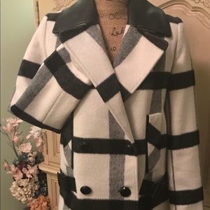 Trina Turk Wool Blend Lined Jacket